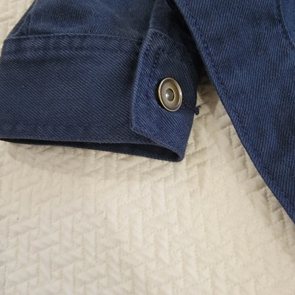 JCP Blue Denim Jacket Women's Size Large Zipper Front